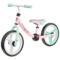 Беговел BabyTiger Flow 12" Сталь/ Розовый Mint