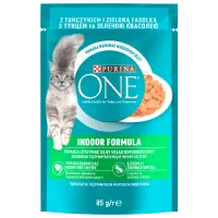 Hrană pentru pisici umedă Purina One Indoor Formula 73001 85 g/ Tuna, mazăre