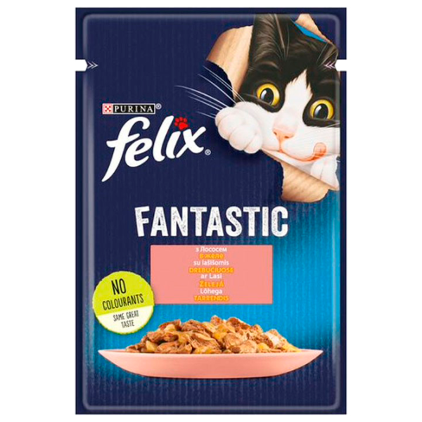 Корм для кошек влажный Purina Felix Fantastic 72702 85 г/ Лосось photo 1