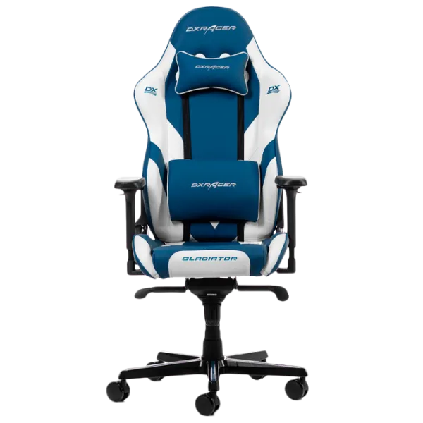 Scaun Gaming DXRacer Gladiator White Blue photo 1