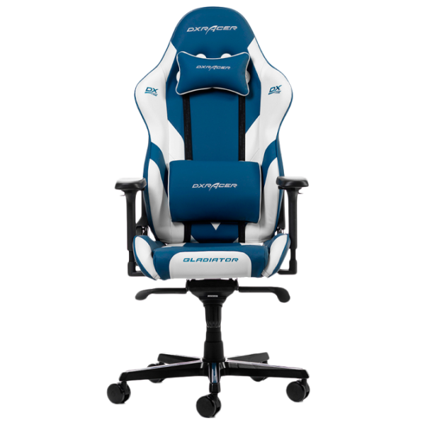 Scaun Gaming DXRacer Gladiator White Blue photo 1