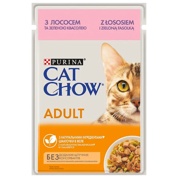 Корм для кошек влажный Purina Cat Chow 72541 85 г/ Лосось, горох photo 1 Корм для кошек влажный Purina Cat Chow 72541 85 г/ Лосось, горох photo 1