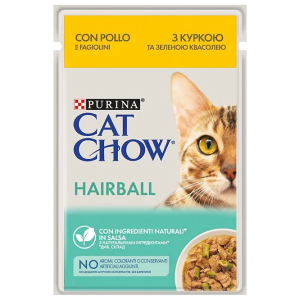 Корм для кошек влажный Purina Cat Chow HC 72571 85 г/ Курица, горох photo 1
