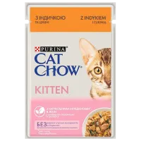 Корм для кошек влажный Purina Cat Chow Kitten 72581 85 г/ Индейка, тыква