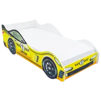 Pat pentru copii Belmarco Taxi Car 70 x 160 cm/ PAL/ Yellow