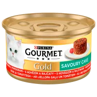 Корм для кошек влажный Purina Gourmet Gold Savoury Cake 72952 85 г/ Говядина, помидоры