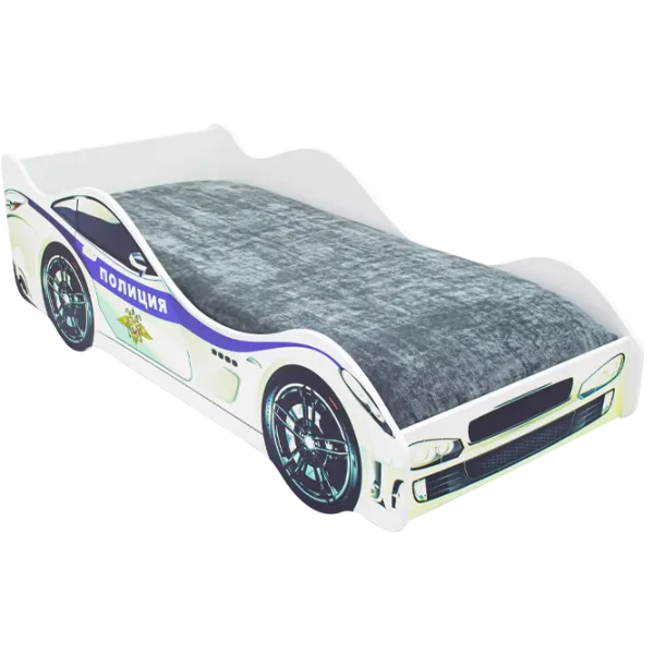 Pat pentru copii Belmarco Police Car 70 x 160 cm/ PAL/ White photo 1 Pat pentru copii Belmarco Police Car 70 x 160 cm/ PAL/ White photo 1
