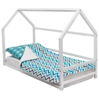 Pat pentru copii Belmarco Montessori Svogen 70 x 160 cm/ Masiv/ White