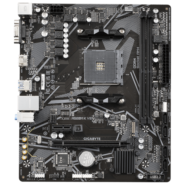 Материнская плата Gigabyte A520M K V2 mATX/ AMD A520 photo 1