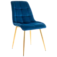 Scaun de bucătărie Signal Chic Catifea/ Blue Gold