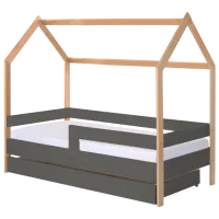 Pat pentru copii BellaLuni Domek 80 x 160 cm/ Masiv/ Beige