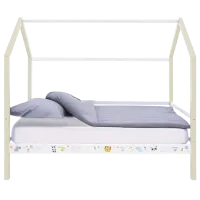 Pat pentru copii Belmarco Svogen animalute 70 x 160 cm/ Masiv/ Beige