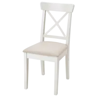 Кухонный стул Ikea Ingolf Ткань/ Белый Бежевый