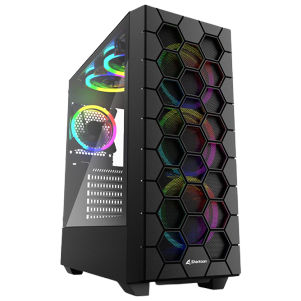 Корпус Sharkoon RGB HEX Mid Tower / Черный photo 1 Корпус Sharkoon RGB HEX Mid Tower / Черный photo 1