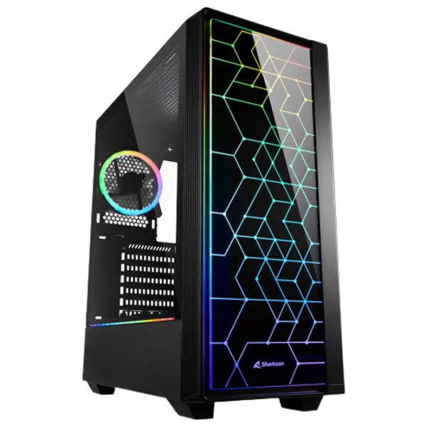 Корпус Sharkoon RGB LIT 100 Mid Tower / Черный photo 1