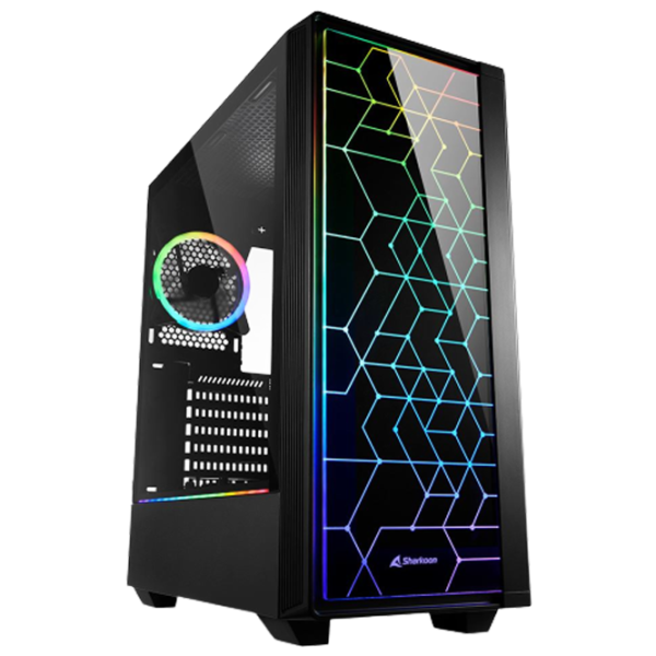 Корпус Sharkoon RGB LIT 100 Mid Tower / Черный photo 1
