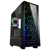 Корпус Sharkoon RGB LIT 100 Mid Tower / Черный