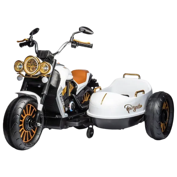 Motocicletă pentru copii Chipolino Duo Tron 35 kg / 3+ / 3 km/h / White photo 1