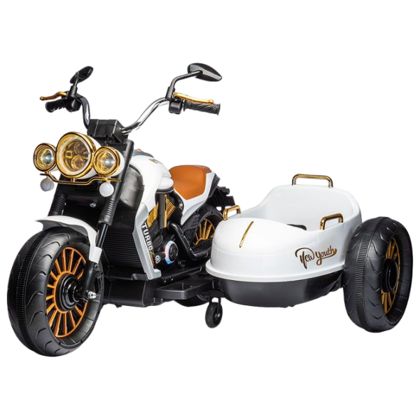 Motocicletă pentru copii Chipolino Duo Tron 35 kg / 3+ / 3 km/h / White photo 1
