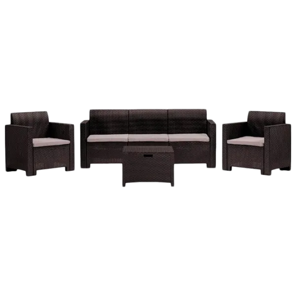 Set mobilă terasă Bica Nebraska 3 Ratan artificial/ Polipropilenă/ Rattan artificial/ Brown photo 1 Set mobilă terasă Bica Nebraska 3 Ratan artificial/ Polipropilenă/ Rattan artificial/ Brown photo 1