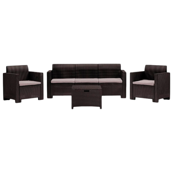 Set mobilă terasă Bica Nebraska 3 Ratan artificial/ Polipropilenă/ Rattan artificial/ Brown photo 1 Set mobilă terasă Bica Nebraska 3 Ratan artificial/ Polipropilenă/ Rattan artificial/ Brown photo 1