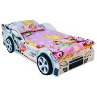 Pat pentru copii Belmarco Serenity Car 70 x 160 cm/ PAL/ White
