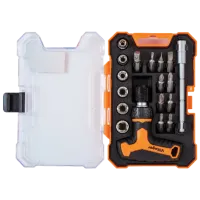 Трубчатый и битовый набор с Т-образной ручкой Villager 059883 Количество в наборе: 18 шт.