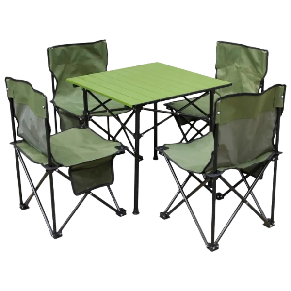 Set mobilă terasă Enero Camp 1048833 Aluminiu/ Plastic/ Textil/ Green photo 1