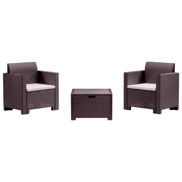 Set mobilă terasă Bica Nebraska Aluminiu/ Polipropilenă/ Rattan artificial/ Brown photo 1