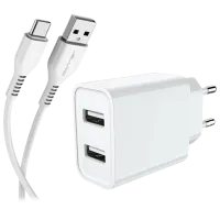 Сетевое зарядное устройство Jellico C6 2.4 А/ Белый