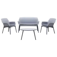 Set mobilă terasă Bica Luxor Lounge Metal/ Polipropilenă/ Plastic/ Gray
