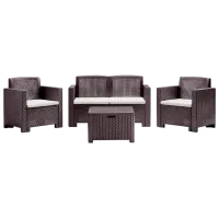 Set mobilă terasă Bica Alabama 2 Ratan artificial/ Polipropilenă/ Rattan artificial/ Brown