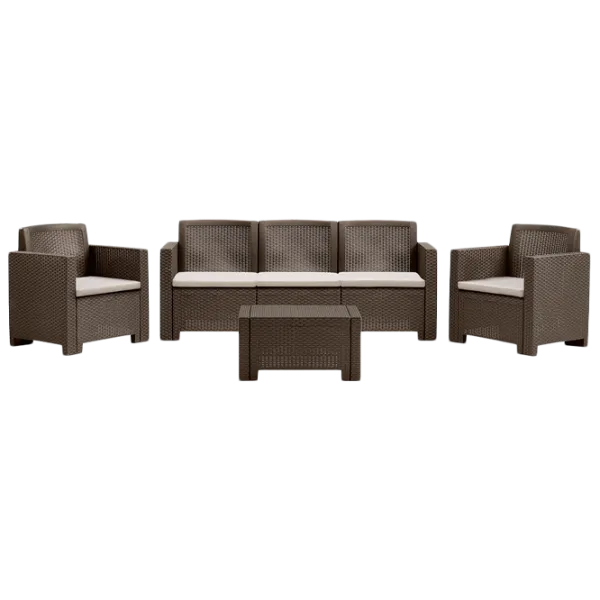 Set mobilă terasă Bica Alabama 3 Ratan artificial/ Polipropilenă/ Rattan artificial/ Brown photo 1 Set mobilă terasă Bica Alabama 3 Ratan artificial/ Polipropilenă/ Rattan artificial/ Brown photo 1