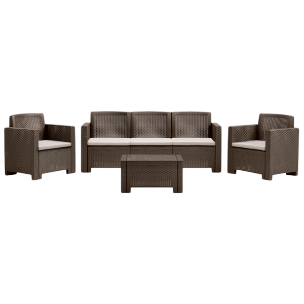 Set mobilă terasă Bica Alabama 3 Ratan artificial/ Polipropilenă/ Rattan artificial/ Brown photo 1 Set mobilă terasă Bica Alabama 3 Ratan artificial/ Polipropilenă/ Rattan artificial/ Brown photo 1