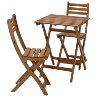 Набор мебели для террасы Ikea Askholmen Дерево/ Дерево/ Дерево/ Светло-коричневый