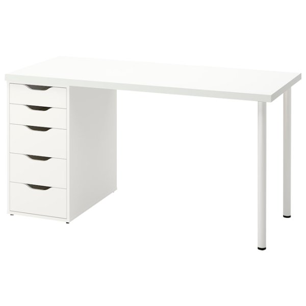 Офисный стол Ikea Lagkapten/ Alex () 140 - 60 ДСП/ Белый photo 1
