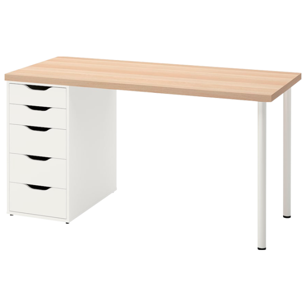 Офисный стол Ikea Lagkapten/ Alex () 140 - 60 ДСП/ Дуб Сонома photo 1
