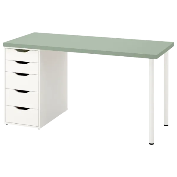 Masă de birou Ikea Lagkapten/ Alex () 140 - 60 PAL/ Light green photo 1
