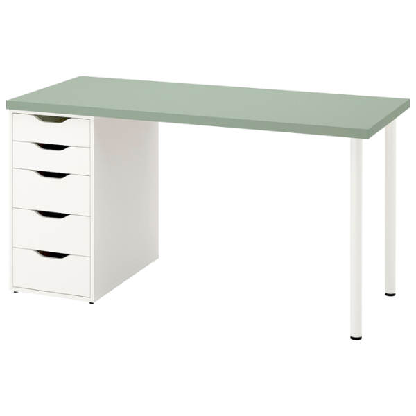 Masă de birou Ikea Lagkapten/ Alex () 140 - 60 PAL/ Light green photo 1