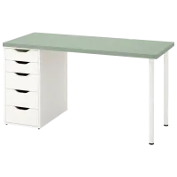 Masă de birou Ikea Lagkapten/ Alex () 140 - 60 PAL/ Light green