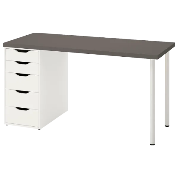 Masă de birou Ikea Lagkapten/ Alex () 140 - 60 PAL/ Dark Gray photo 1
