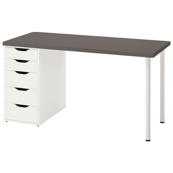 Masă de birou Ikea Lagkapten/ Alex () 140 - 60 PAL/ Dark Gray photo 1