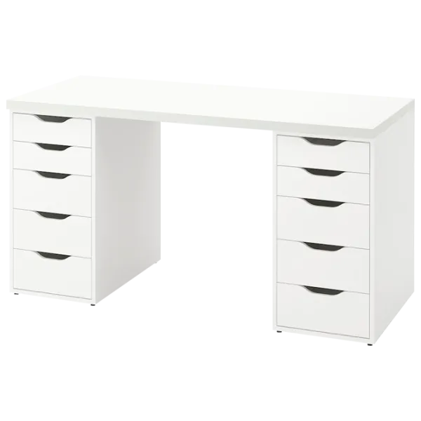 Офисный стол Ikea Lagkapten/ Alex ДСП/ Белый photo 1