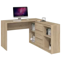 Masă de birou TopEshop Plus 2D3S PAL/ Stejar sonoma