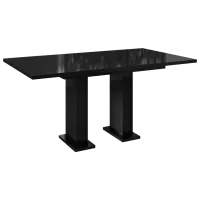 Кухонный стол раскладной Prospero Gloss ДСП/ Черный