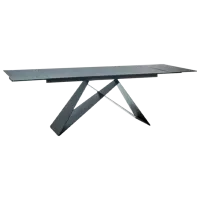 Masă de bucătărie extensibilă Signal Westin II 160 Sticlă/ Black