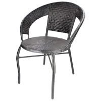 Scaun de grădină GardenLine FAT3038 Metal/ Rattan artificial/ Gray