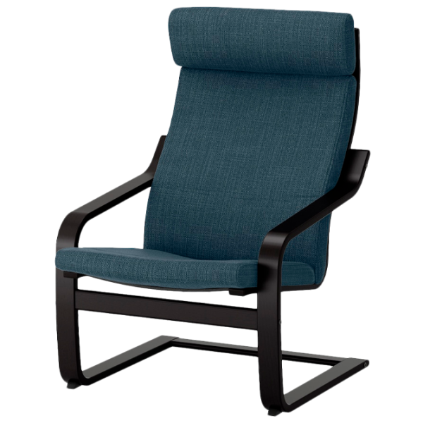 Fotoliu living Ikea Poang Blue Brown photo 1