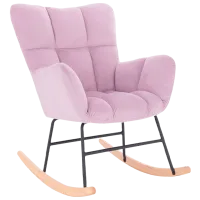 Кресло качалка для гостиной Tempo Kondela Kemaro Розовый