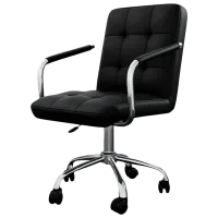 Fotoliu de birou Mirjan24 Archie 629-1/ Muz 629 Piele artificială/ Black